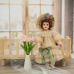 20-Inch Handcrafted Bisque Vintage Palace-Style Porcelain Doll